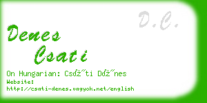 denes csati business card